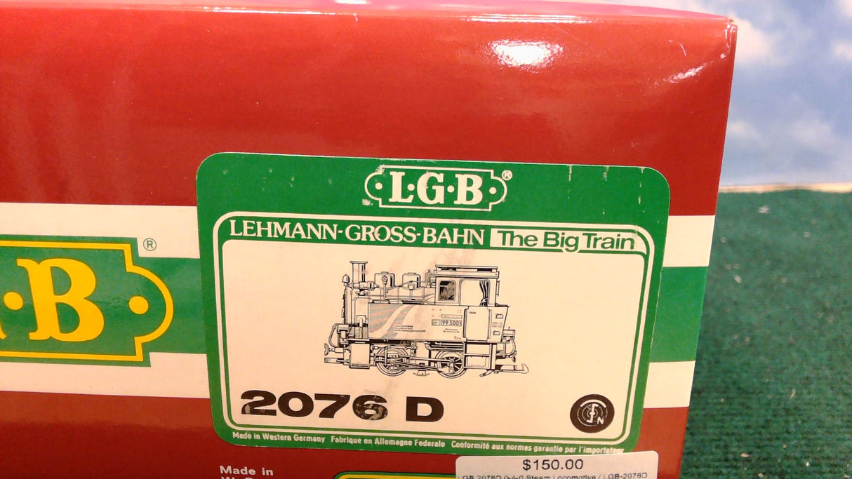 LGB 2076D 0-4-0 Steam Locomotive