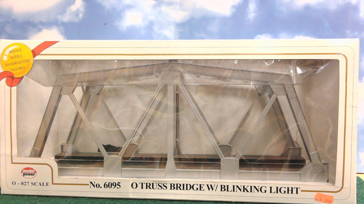Model Power O Truss Bridge with Blinking Lights