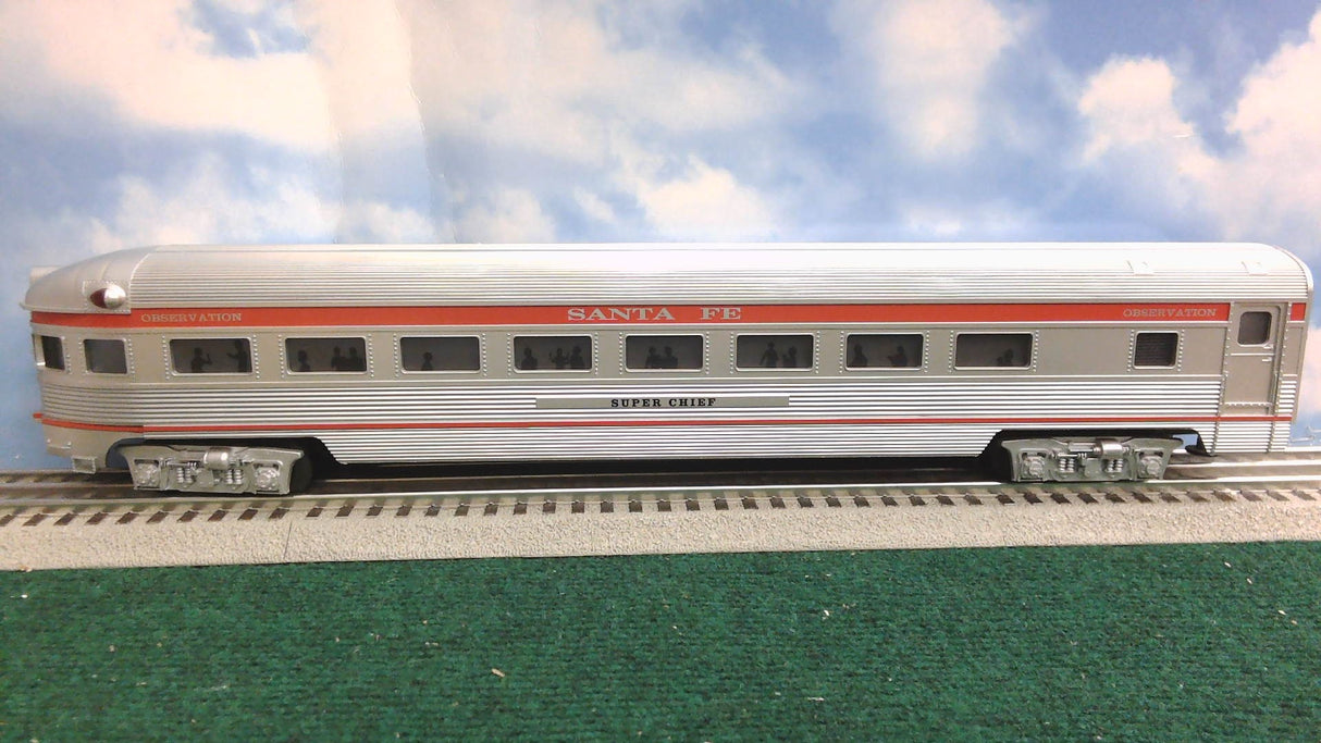WILLIAMS 85103 O-GAU 72' 5-CAR SANTA FE SUPER CHIEF STREAMLINE PASSENGER CAR SET