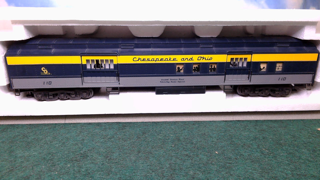 K-Line Heavyweights O Chesapeake Ohio C&O #110 US Mail Post Office Passenger Car