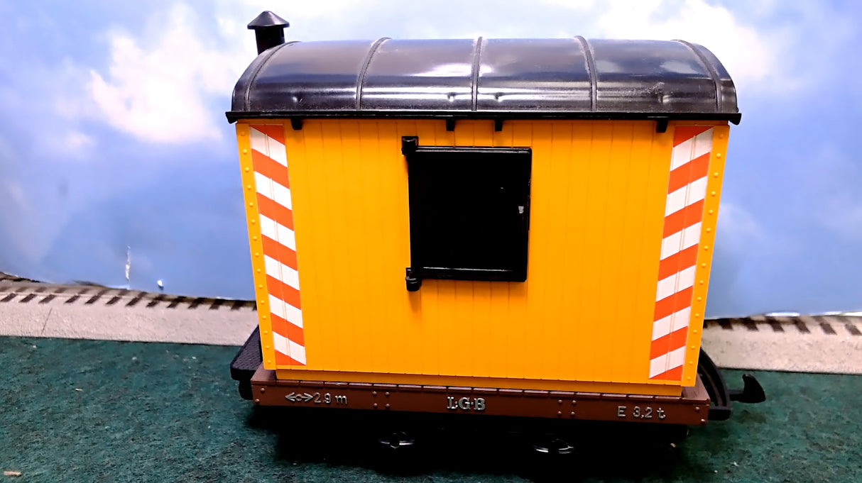 LGB 74001587, Construction wagon, yellow/black, G gauge
