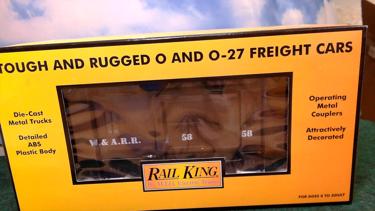 MTH Railking: 30-7724 W.A.R.R. 19th Century Woodsided Caboose