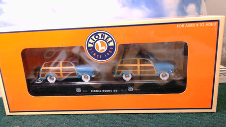 Lionel 6-17559 Flatcar w/2 Route 66 Wagons