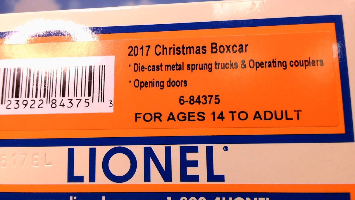 Lionel 6-84375 2017 Christmas Boxcar