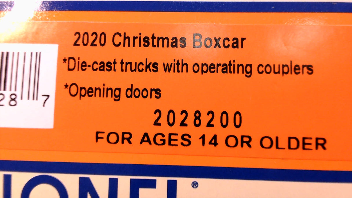 Lionel 2028200 2020 Christmas Boxcar