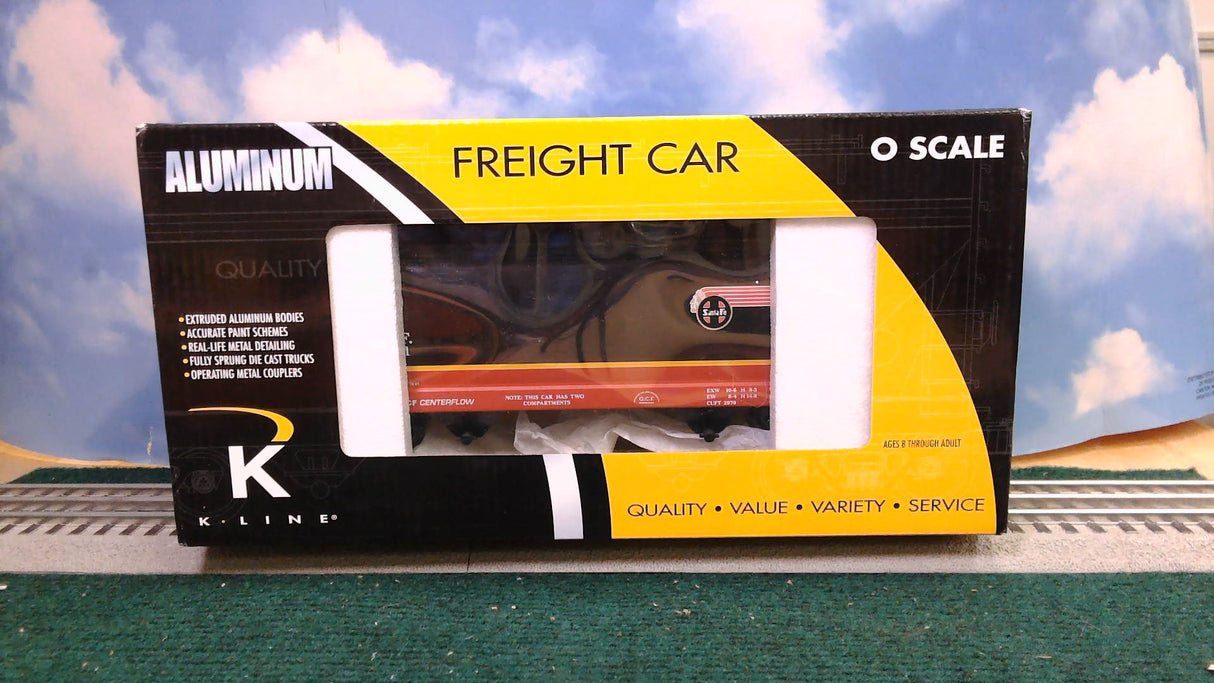 K-Line K6242-1051 ATSF Black Bonnet Aluminum 2-Bay Center Flow Modern Hopper