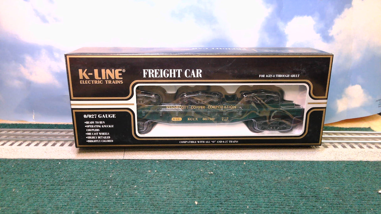 K-Line K661-7502 Kennecott Copper Corporation Classic Flat Car With Trucks