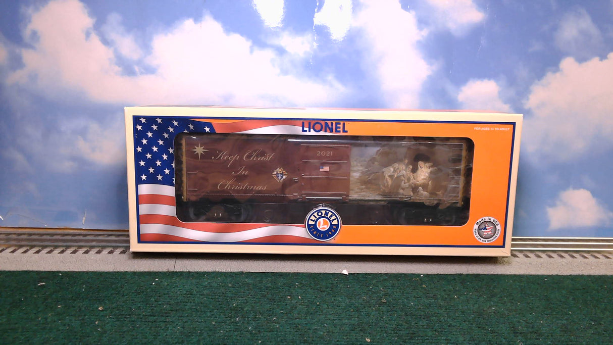 Lionel LNL2101500 2021 Knights of Columbus Keep Christ in Christmas Boxcar