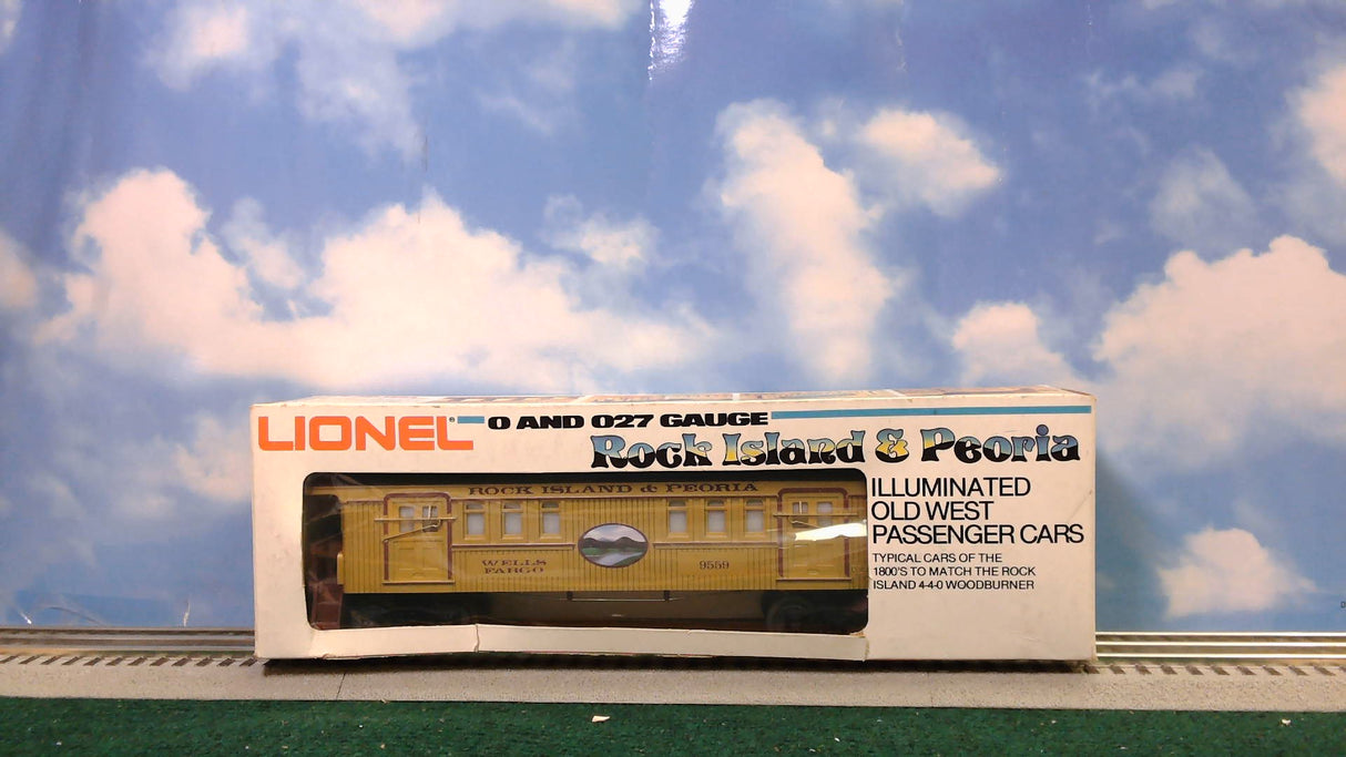 Lionel LNL6-8004 American Standard 4-4-0 Wood Burning Steam Locomotive & Tender & Passenger Cars Rock Island & Peoria