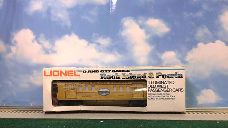 Lionel LNL6-8004 American Standard 4-4-0 Wood Burning Steam Locomotive & Tender & Passenger Cars Rock Island & Peoria