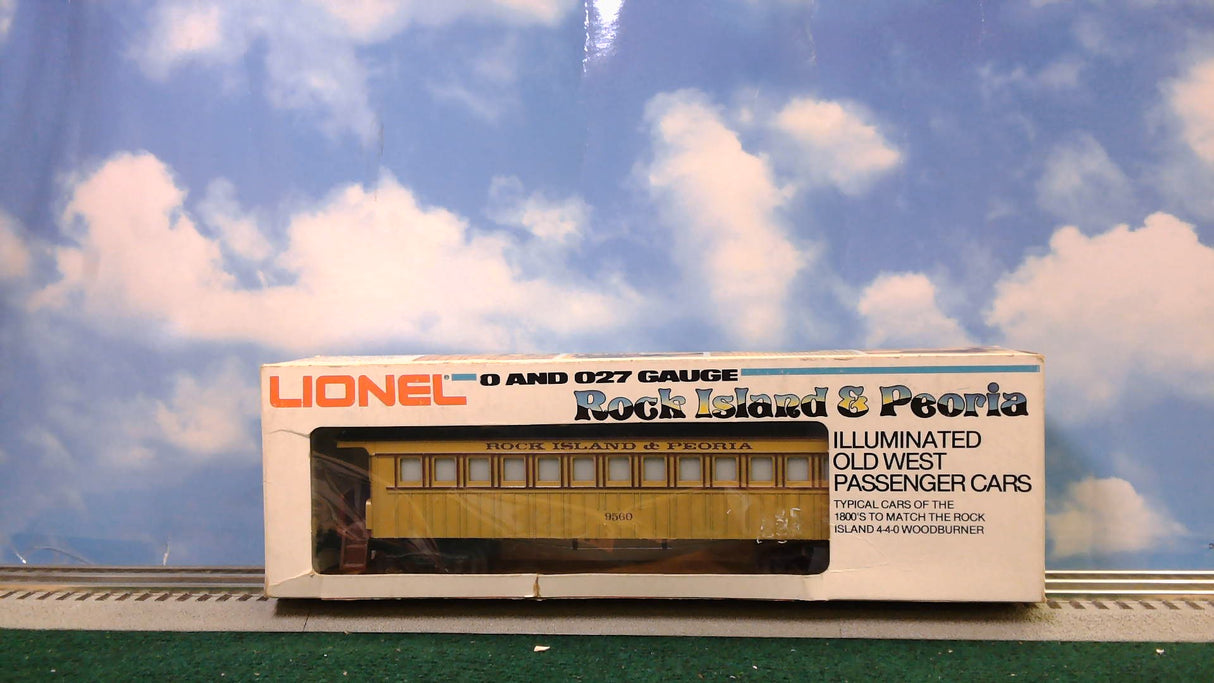 Lionel LNL6-8004 American Standard 4-4-0 Wood Burning Steam Locomotive & Tender & Passenger Cars Rock Island & Peoria