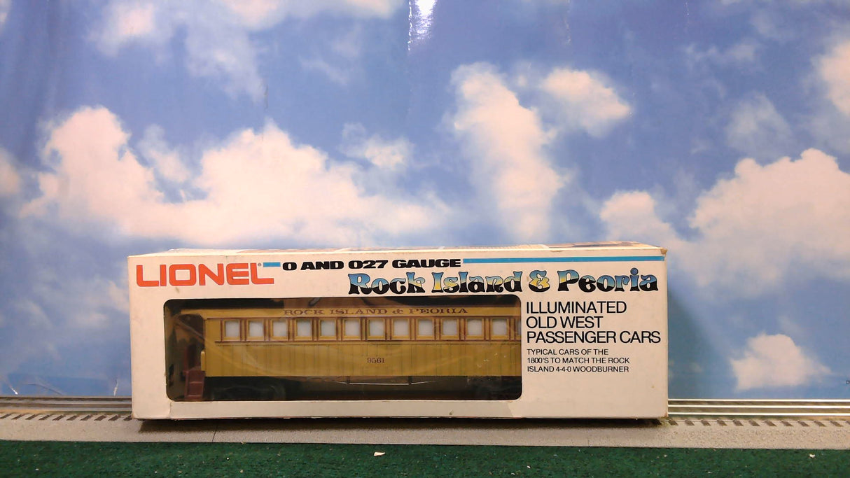 Lionel LNL6-8004 American Standard 4-4-0 Wood Burning Steam Locomotive & Tender & Passenger Cars Rock Island & Peoria