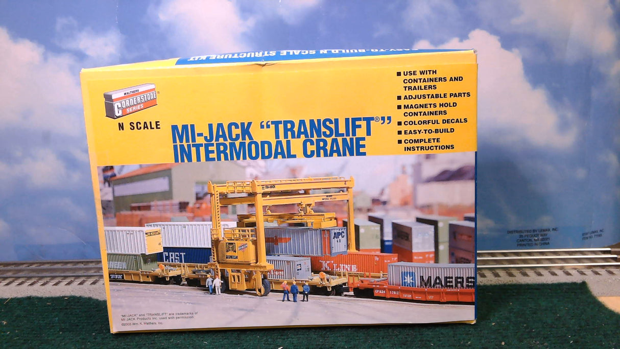 WALTHERS CORNERSTONE SERIES N-SCALE MI-JACK TRANSLIFT INTERMODAL CRANE 933-3222