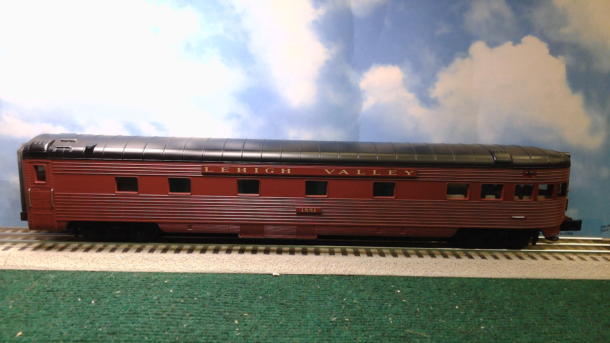 MTH 70' SCALE LEHIGH VALLEY STREAMLINED PASSENGER CAR SET 20-6527