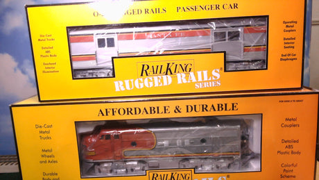 Rail King F-3 Diesel Engine and 3 Cars 30-4142-1E