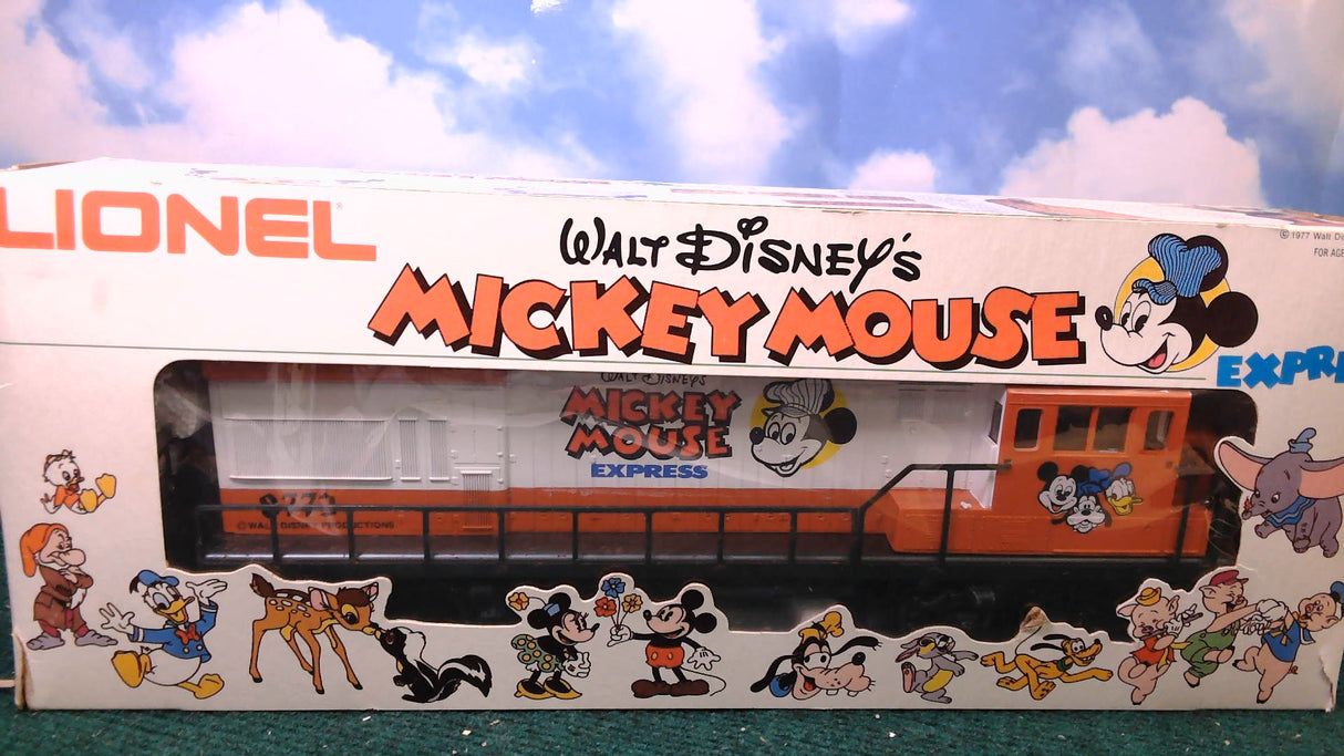 Lionel Disney Walt Disney Mickey Mouse Express U 36B Diesel Engine 6-8773 and cars