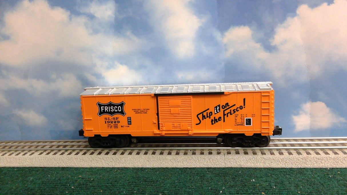 LIONEL FRISCO BOXCAR WITH DIESEL RAILSOUNDS 6-19229