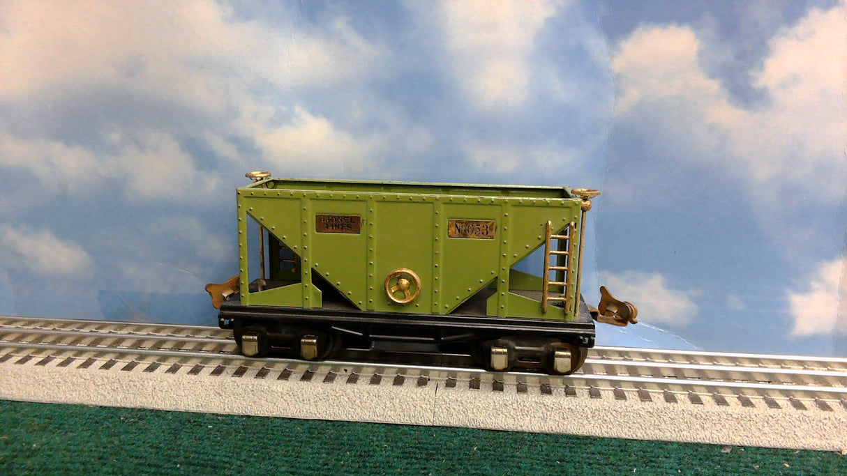 Lionel 653 Lionel Lines Prewar O Gauge Green Hopper Car