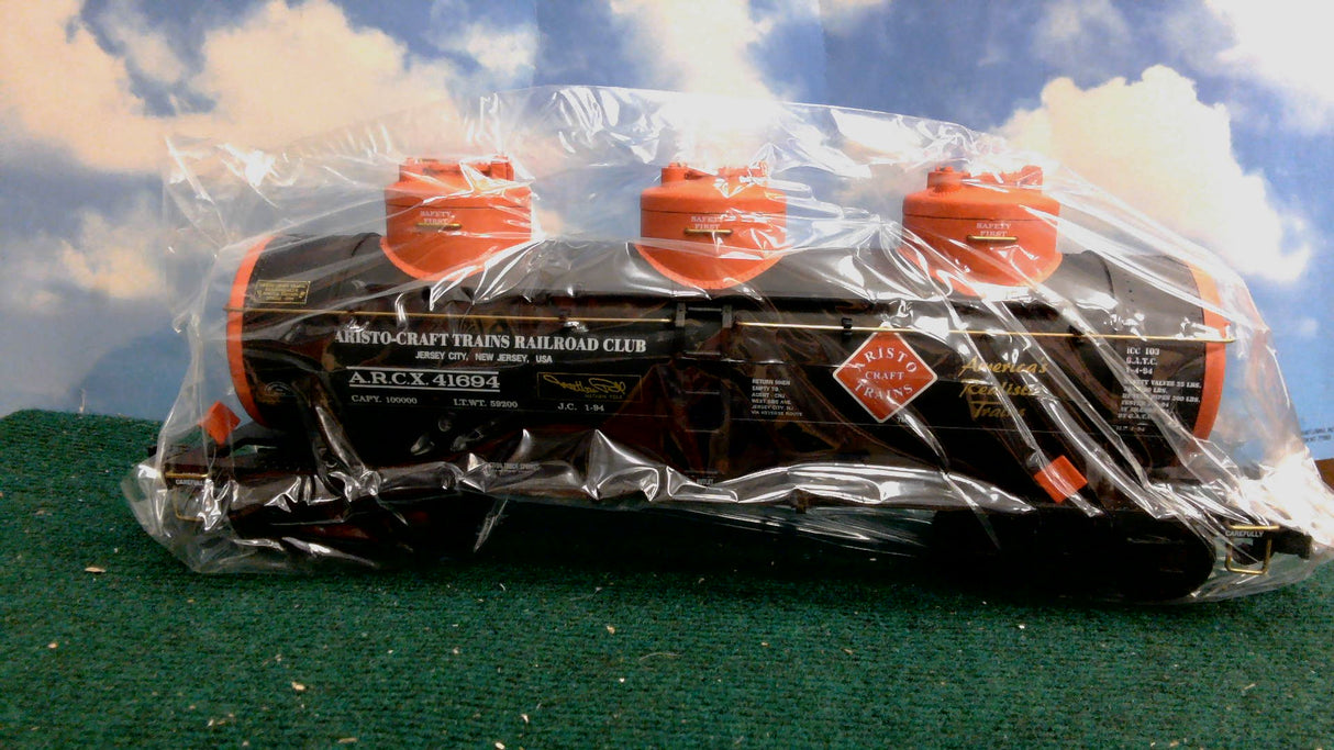 ARISTO CRAFT TRAINS TRIPLE-DOME TANK CAR ART-41694 ARC/RAILROAD CLUB-1994