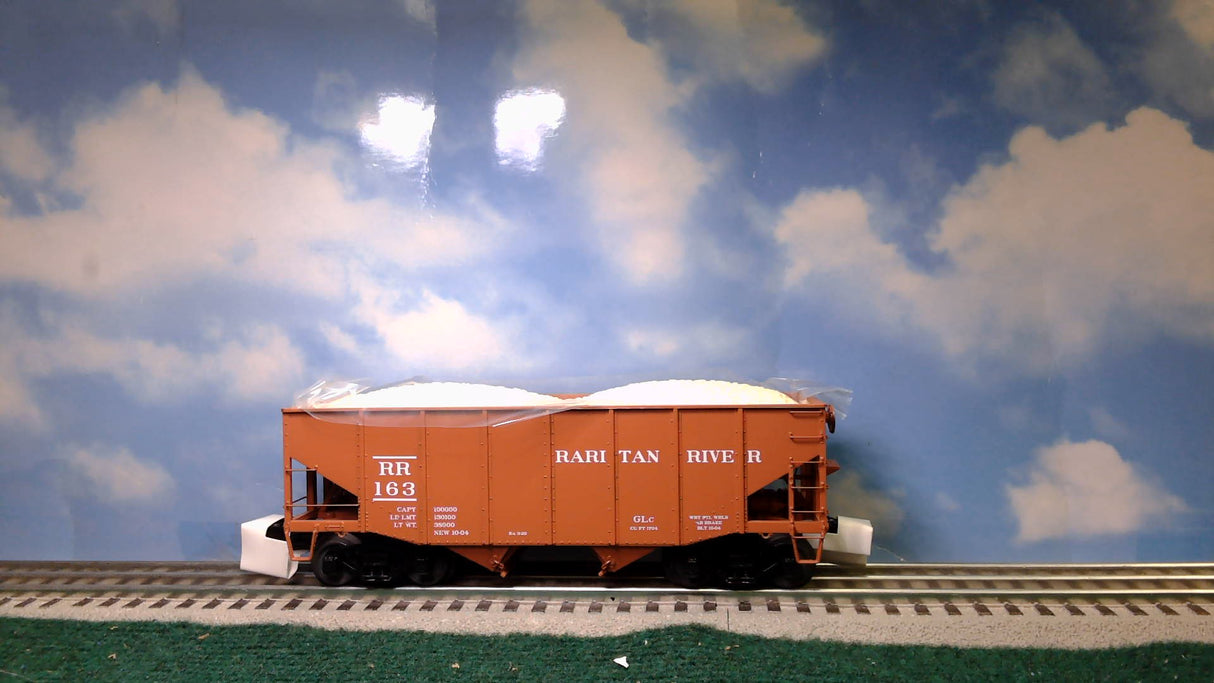 MTH 20-92424 RARITAN RIVER 2-BAY FISH BELLY HOPPER CAR W/COAL LOAD 6-CAR SET