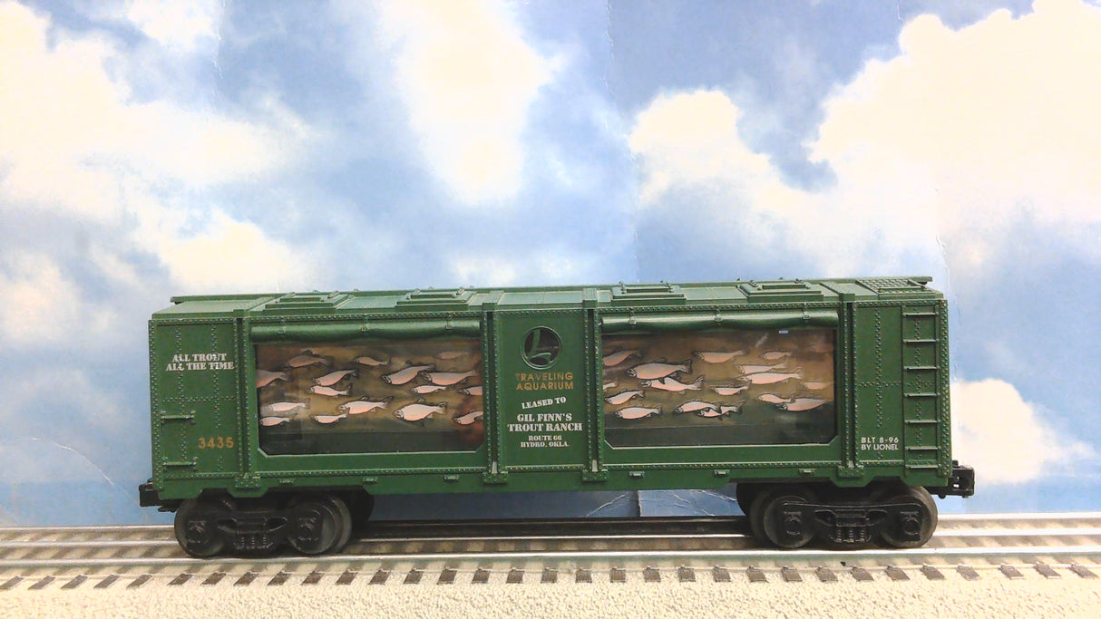 Lionel #3435 Traveling Aquarium Display Car GIL FINN'S TROUT RANCH