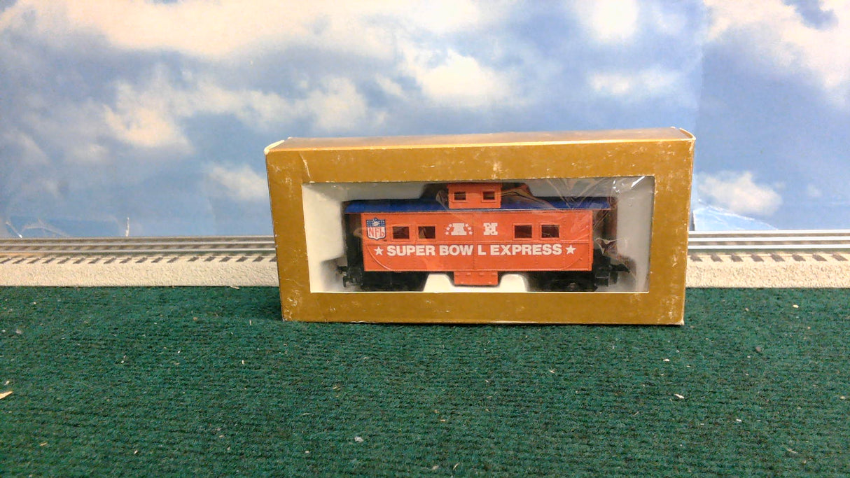 Mantua NFL SUPER BOWL EXPRESS Set Complete Engine Caboose Train Car HO Scale