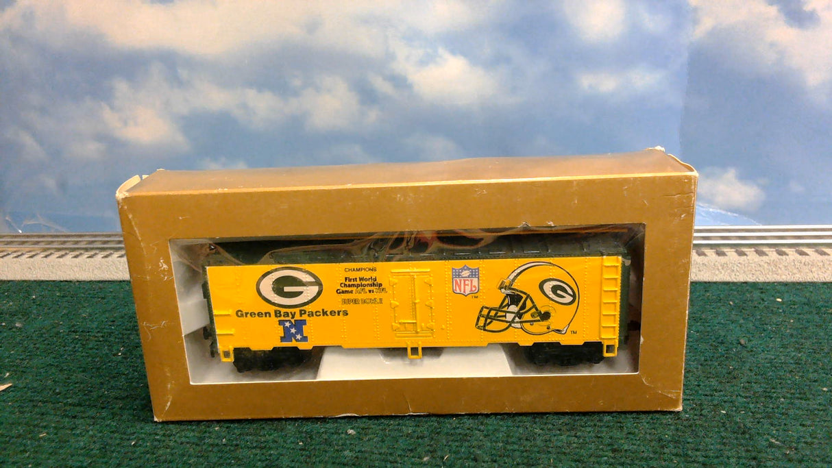 Mantua NFL SUPER BOWL EXPRESS Set Complete Engine Caboose Train Car HO Scale