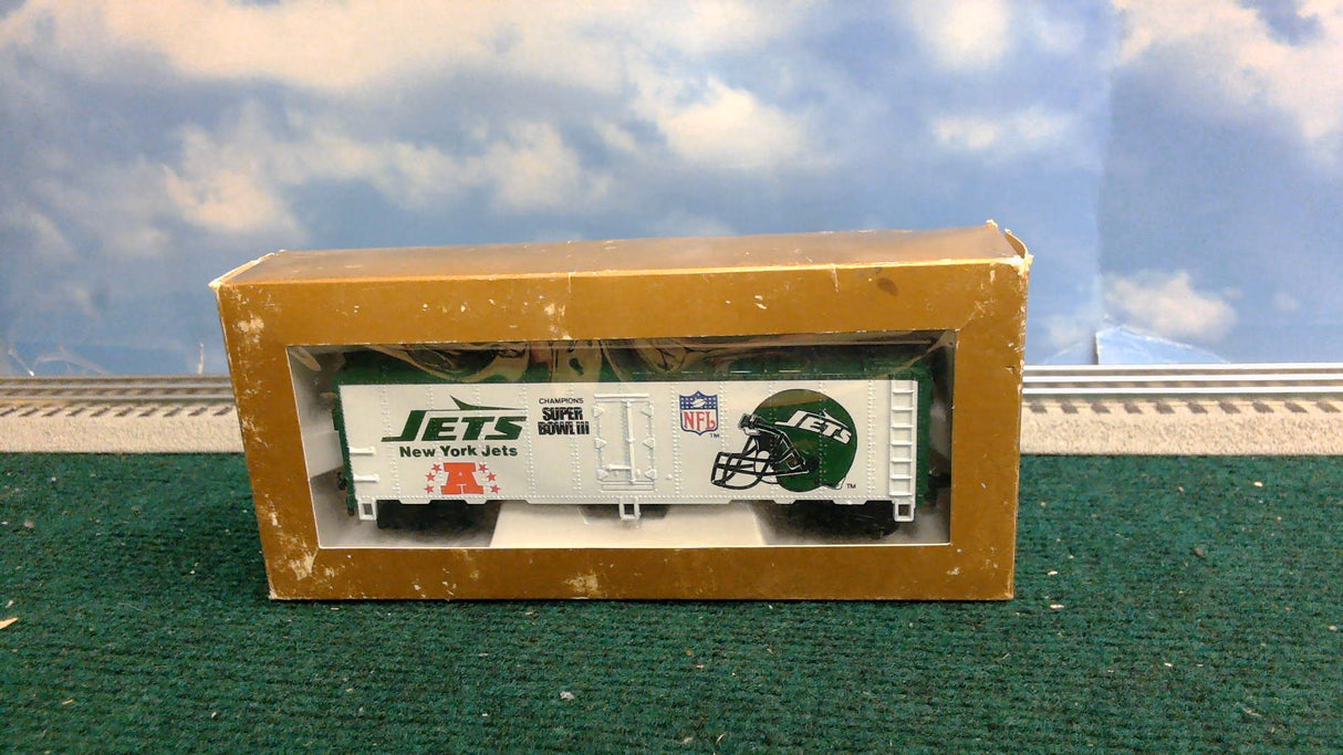 Mantua NFL SUPER BOWL EXPRESS Set Complete Engine Caboose Train Car HO Scale