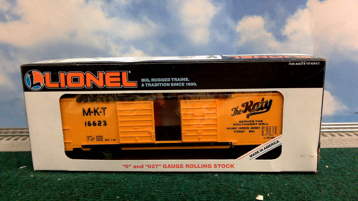 Lionel 6-16623 Katy Double Door Boxcar with End of Train Device