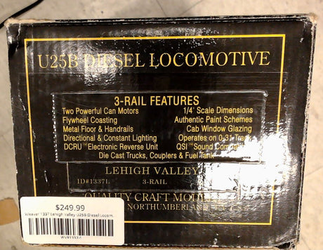 Weaver 1337 Lehigh Valley U25B Diesel Locomotive (3-Rail)