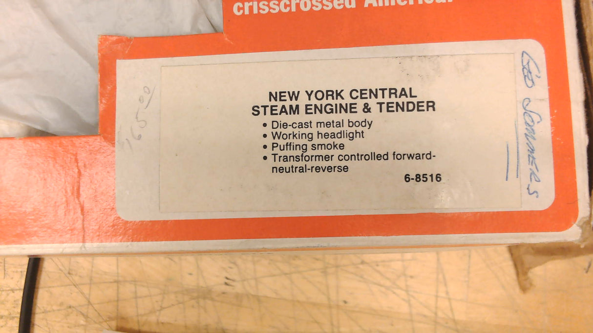 Lionel 6-8516 New York Central Steam Engine and Tender