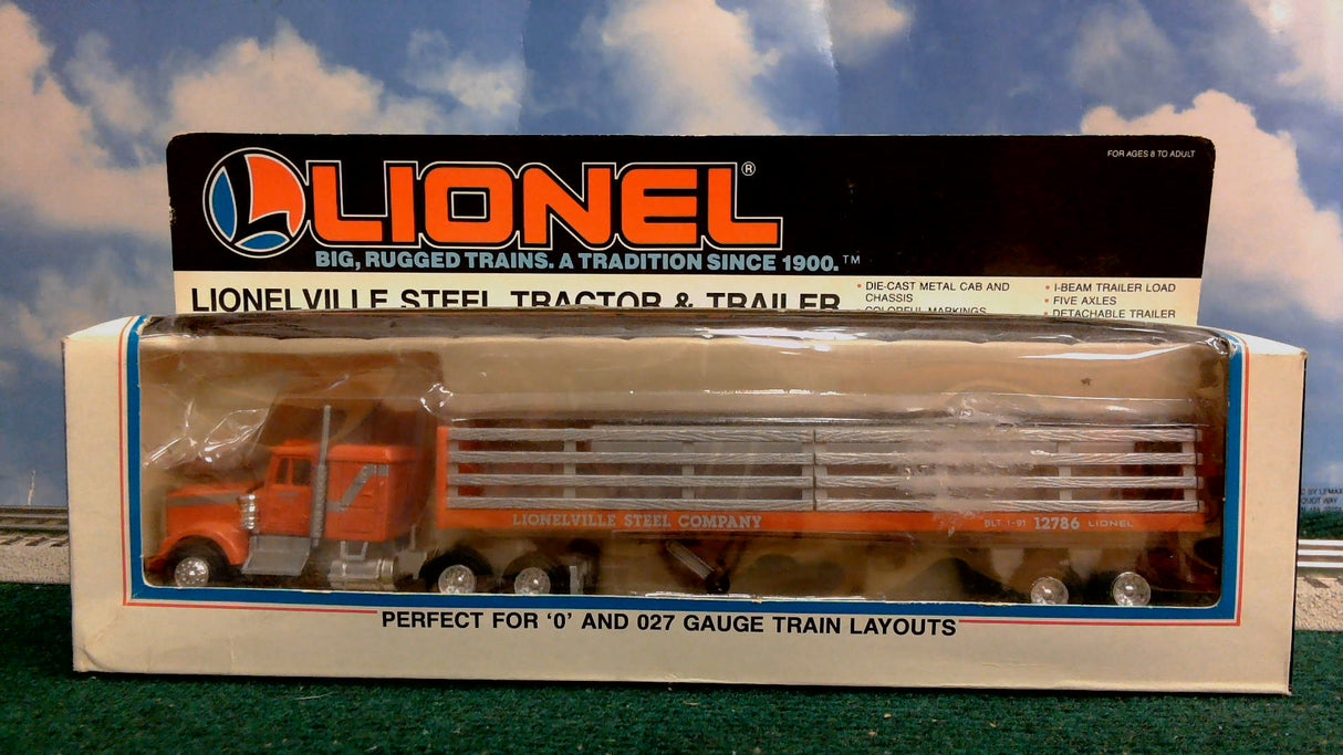 Lionel 6-12786 O Gauge Blue Truck Lionelville Steel Tractor & Trailer