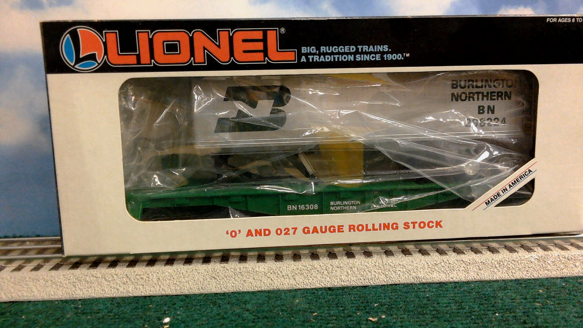 Lionel 6-16308 Burlington Northern Flat Car with Trailer