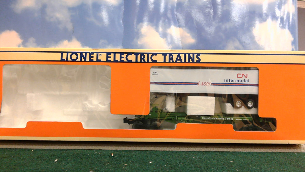 Lionel 6-52042 O BN TTUX Flatcar with Trailer