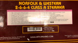 MTH 20-3036-1 NORFOLK & WESTERN 2-6-6-4 CLASS A STEAMER
