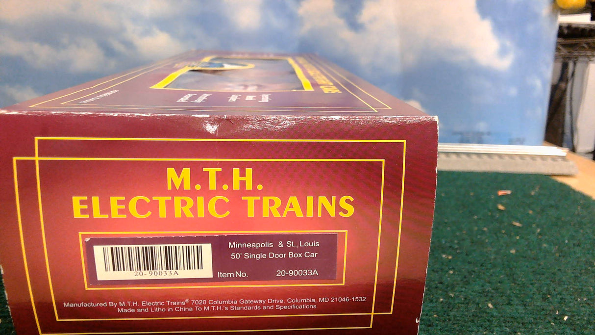 MTH 20-90033A MINNEAPOLIS & ST. LOUIS 50' SINGLE DOOR BOX CAR
