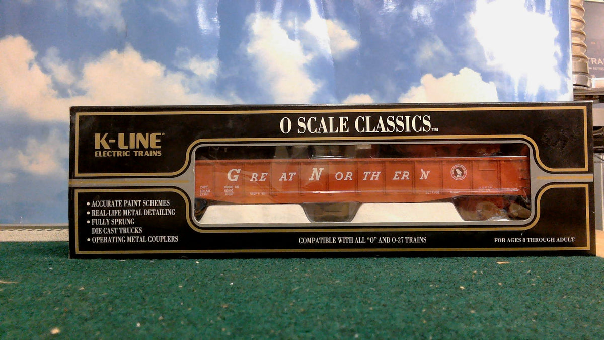 K-LINE K652-1591 GREAT NORTHERN O SCALE DIE CAST GONDOLA