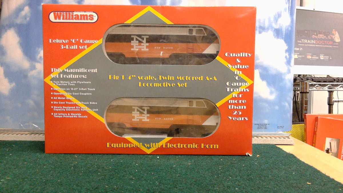 WILLIAMS F7115 NEW HAVEN F7 POWER A W/HORN & DUMMY A POWER CAB#2002 & DUMMY A CAB#2004