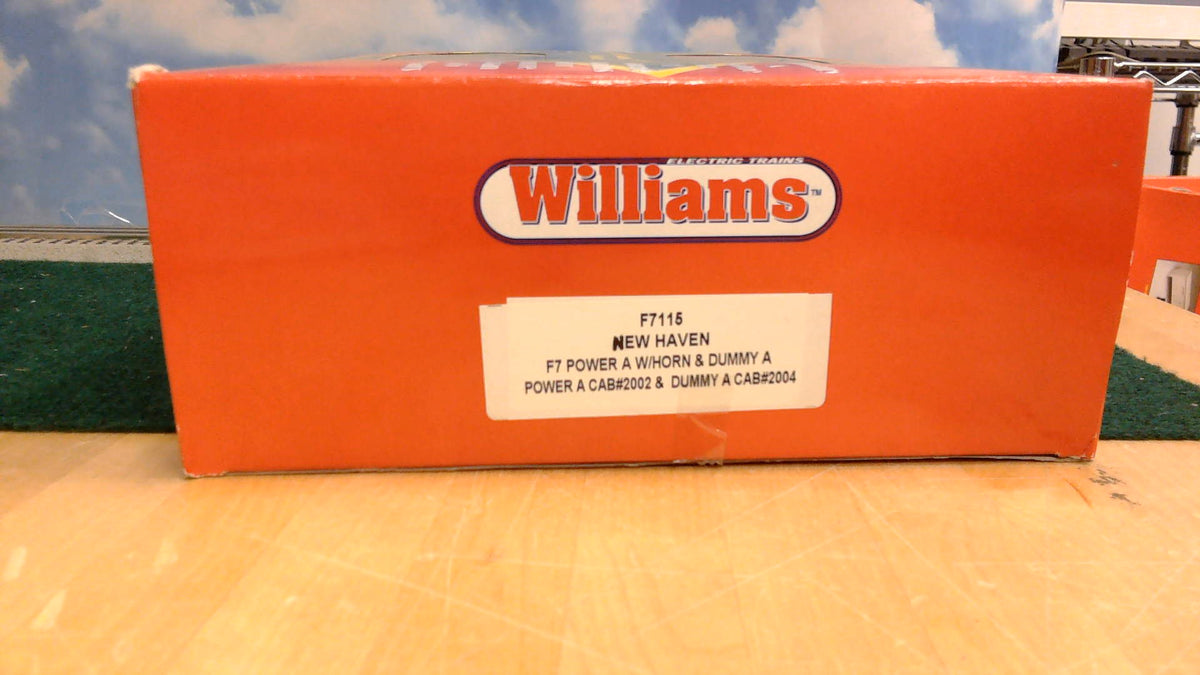 WILLIAMS F7115 NEW HAVEN F7 POWER A W/HORN & DUMMY A POWER CAB#2002 & DUMMY A CAB#2004