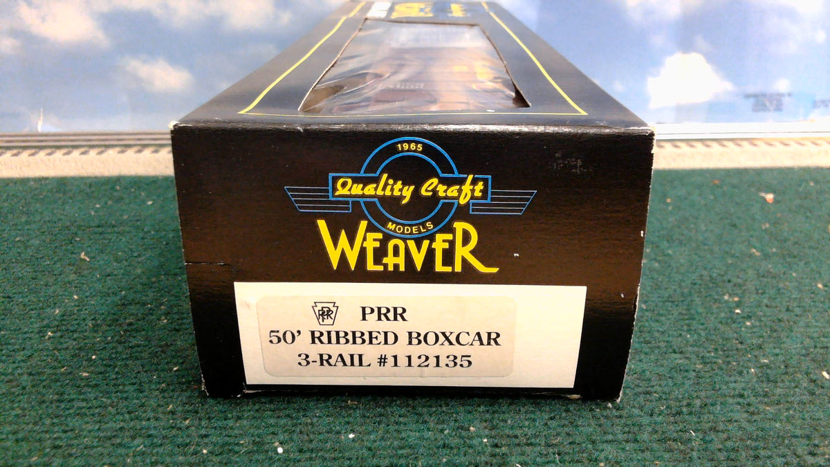 WEAVER #112135 PRR 50' RIBBED BOXCAR 3-RAIL