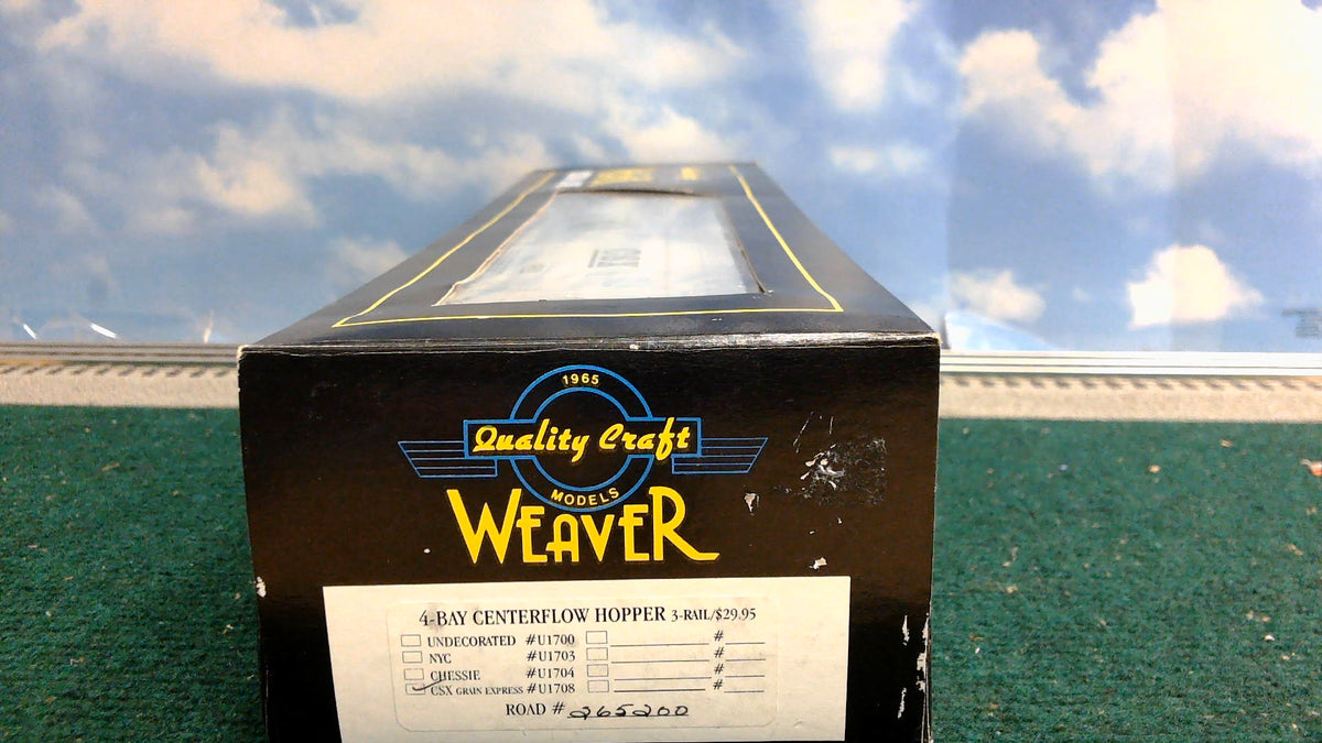 WEAVER #U1708 4-BAY CENTERFLOW HOPPER 3-RAIL CSX GRAIN EXPRESS