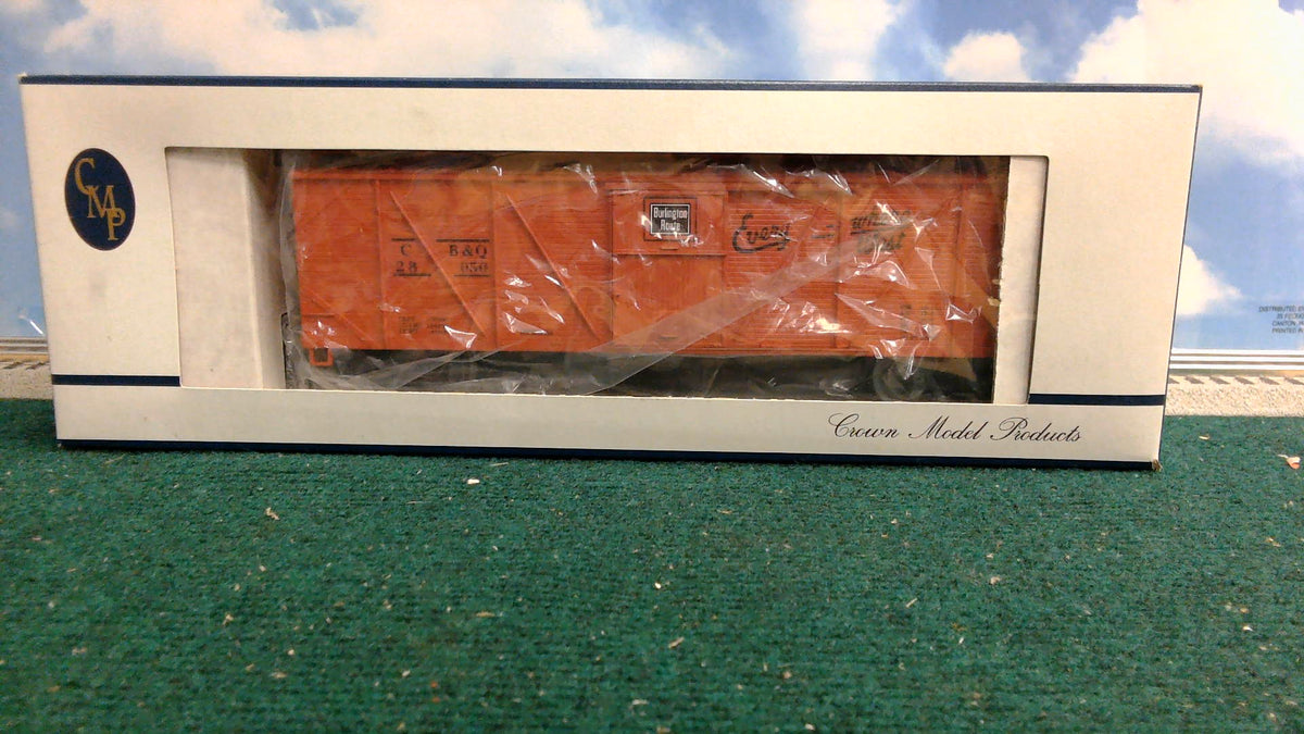 CROWN MODEL PRODUCTS OB-105 BURLINGTON OUTSIDE BRACED BOXCAR