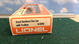 LIONEL 6-9282 GREAT NORTHERN FLAT CAR WITH TRAILERS