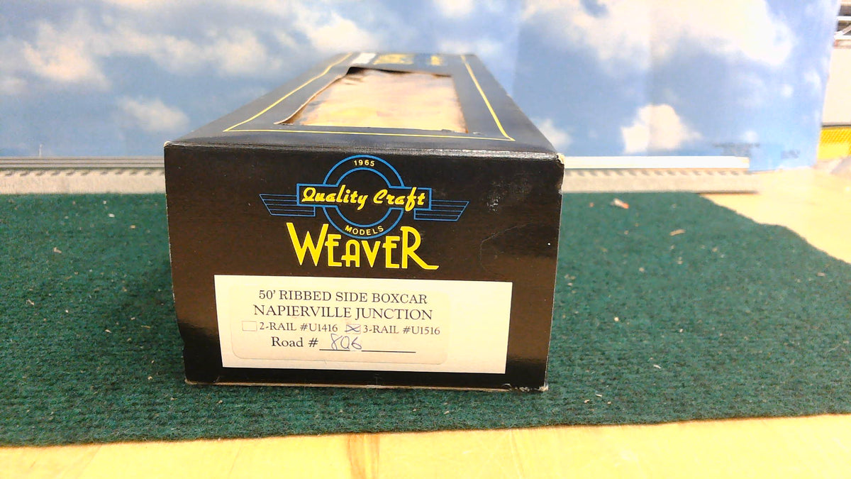 WEAVER U1516 50' RIBBED SIDE BOXCAR NAPIERVILLE JUNCTION