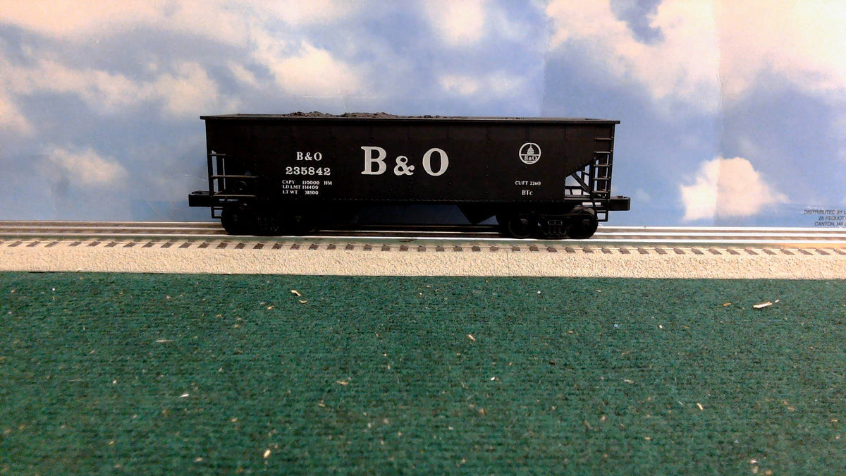 WEAVER #901 BALTIMORE & OHIO FLAT END 36' OFFSET 2-BAY HOPPER 3-RAIL