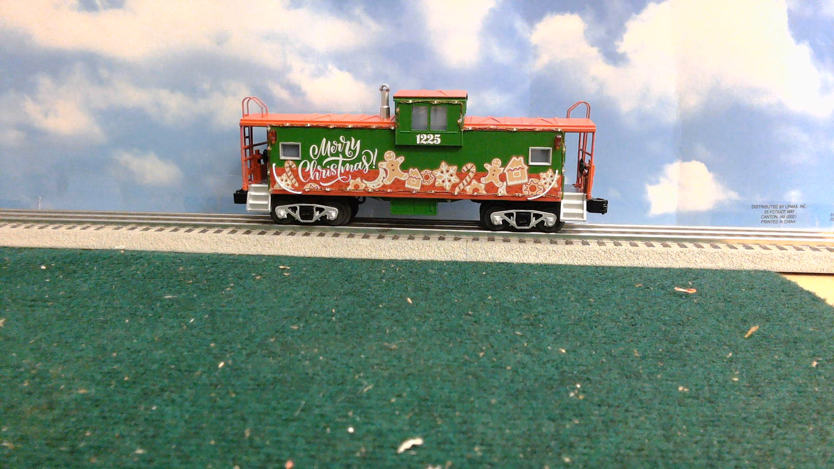 MTH RAILKING 30-77412 CHRISTMAS EXTENDED VISION CABOOSE W/LED LIGHTS