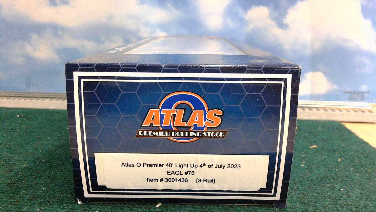 ATLAS #3001436 O PREMIER 40' LIGHT UP 4TH OF JULY 2023 BOX CAR