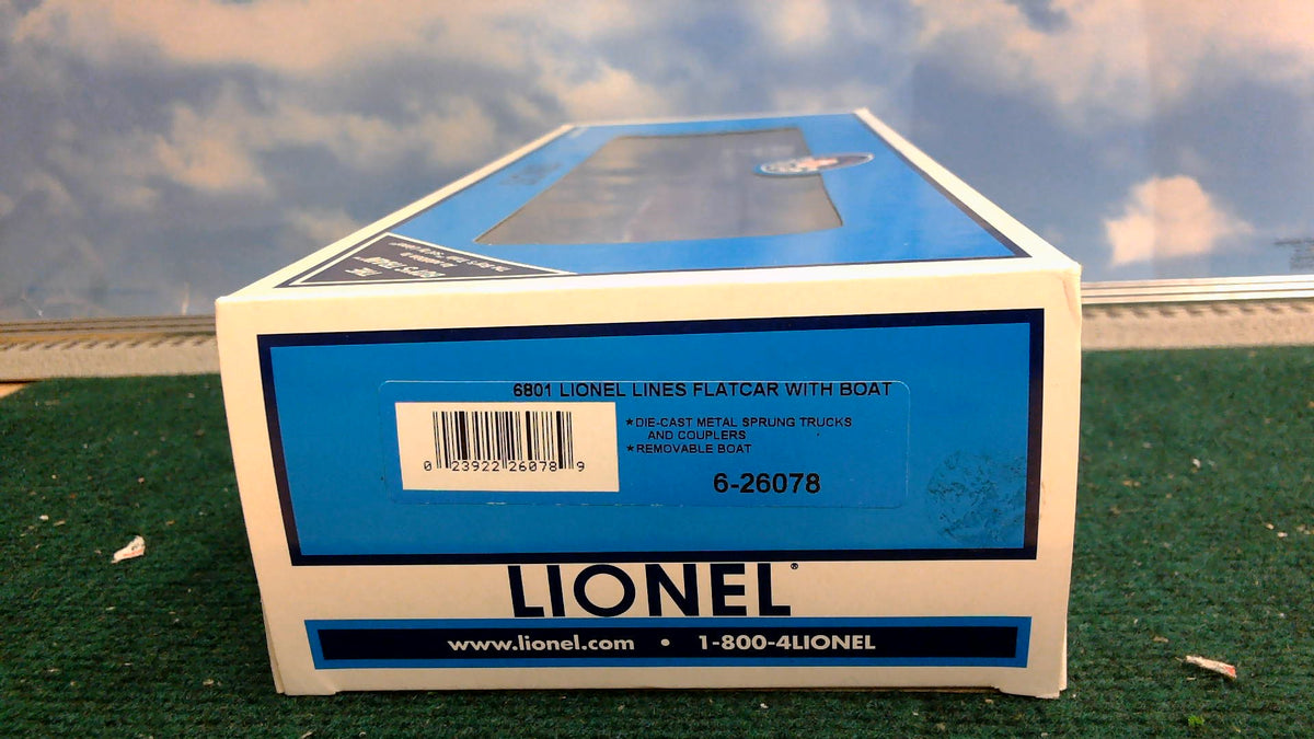 Lionel 6-26078 6801 Lionel Lines Flatcar with Boat