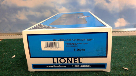 Lionel 6-26078 6801 Lionel Lines Flatcar with Boat