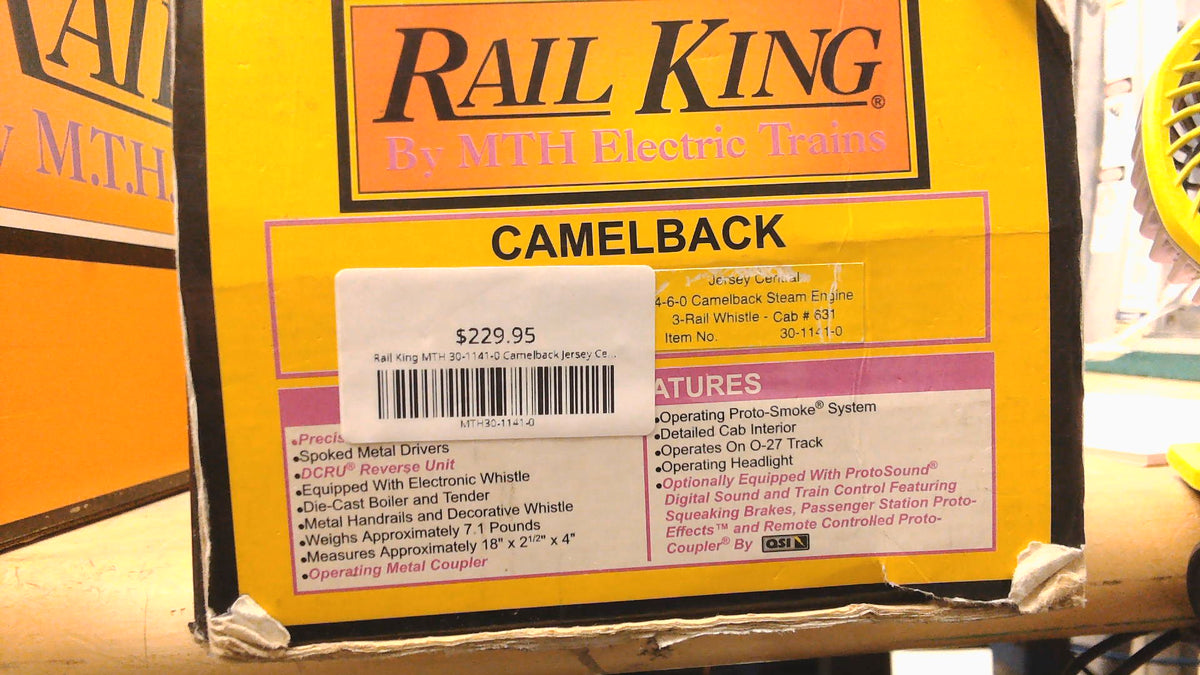 Rail King MTH 30-1141-0 Camelback Jersey Central 4-6-0 Camelback Steam Engine